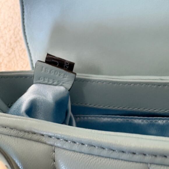 Gucci baby Blue Shoulder Horsebit Chain Small Leather Shoulder Bag - Picture 11 of 12